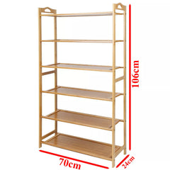BAMBOO SHOE FOOTWEAR RACK ORGANISER WOODEN STORAGE SHELVES STAND SHELF UNIT