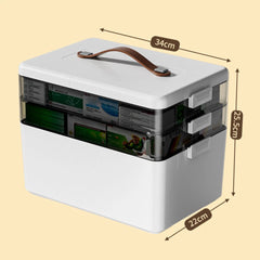 3 Layer Family Medicine Storage Box,Thickened Extra Large Medicine Storage Box