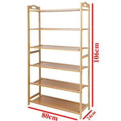 BAMBOO SHOE FOOTWEAR RACK ORGANISER WOODEN STORAGE SHELVES STAND SHELF UNIT