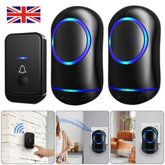 Wireless Door Bells Waterproof 1000ft Long Range Plug in Home Cordless Doorbell