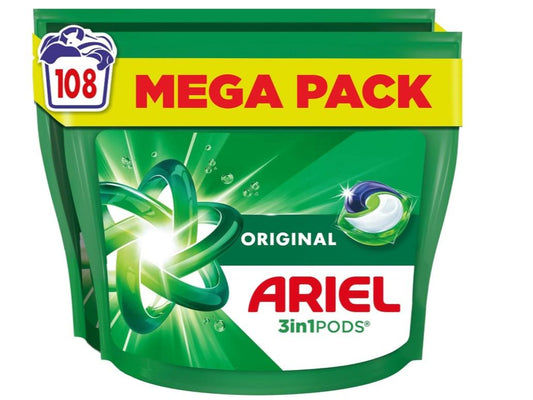 All-in-1 PODS Original Laundry Detergent Capsules - 108 Washes - Household