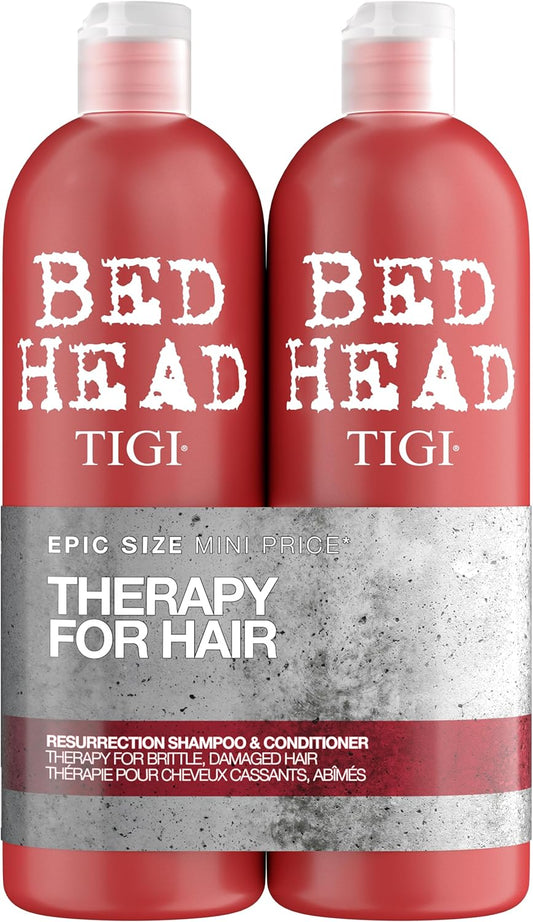 Bedhead by TIGI | Resurrection Shampoo and Conditioner Set | Hair care for brittle and damaged hair | Powerful, regenerating care formula | 2 x 750ml