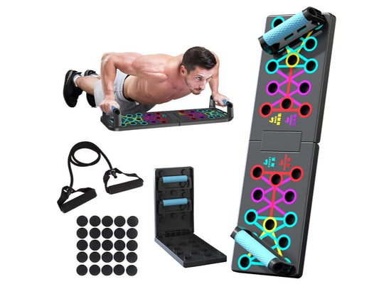 12 in-1 Push Up Board for Home Gym - Foldable Portable Strength Training Equipment