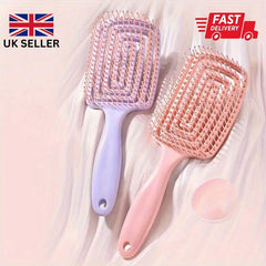 1pc Detangle Hair Brush, Curved Vent Brush and Hair Detangler, Easy Detangling Vented Hair Styling Comb Salon for Long Thick Curly Straight Dry Wet Hair, Styling Hair Brush Haircare