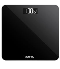Digital Bathroom Scales with High Precision Sensors for Accurate Body Weight Measurement, LED Display, Black - Healthcare