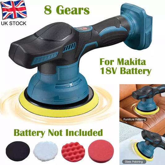 5000RPM Cordless Car Buffer Polisher for Makita 18V Battery Polishing 8 Speed UK