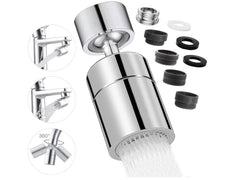 Kitchen Tap Spray Head, 360° Swivel Spout Kitchen Sink Tap, Tap Faucet Attachment Spray with 2 Functions Modes, Replacement Tap Aerator Sprayer Accessories, Universal Tap Adapter Attachment