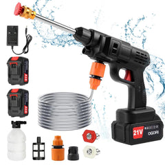 Portable Cordless Car High Pressure Washer Jet Water Wash Cleaner Gun +2 Battery
