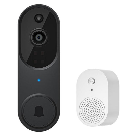 1080p Wireless Video Doorbell with Indoor Chime, AI Human Detection, 2-Way Audio, Night Vision, AES-128 Cloud Storage - Smart Home Protection