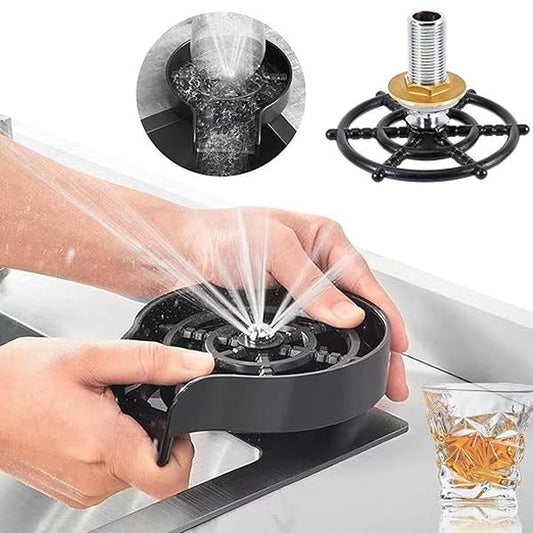 Kitchen Bar Top Sink Glass Rinser Washer Bottle - 304 Stainless Steel High Pressure - 1 Pack