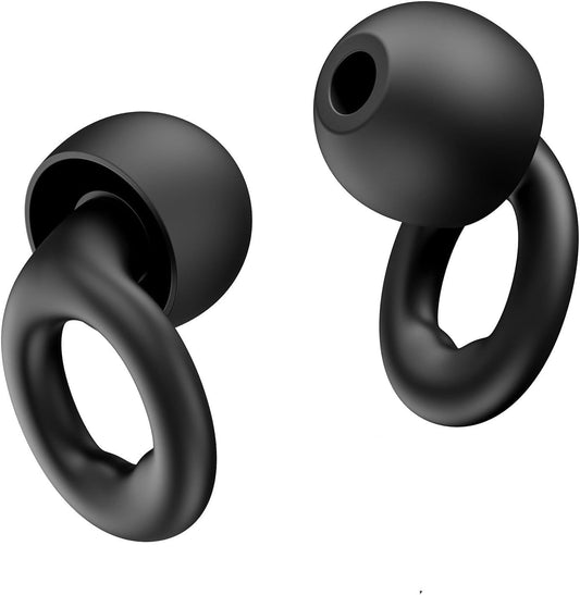 Ear Plugs for Sleep – Super Soft, Reusable Hearing Protection in Flexible Silicone for Noise Reduction & Flights - 8 Ear Tips in XS/S/M/L -Black.Hearing Protection Ear Plugs Noise Cancelling 30dB