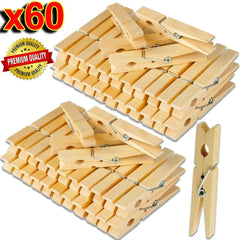 Super Strong Wooden Clothes Pegs Laundry Hangers Pine Garden UK - Organiser