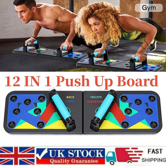 12-in-1 Family Push Up Board Chest Back Triceps Portable Workout Station Folding