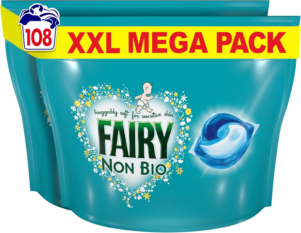 Fairy Non Bio PODS Washing Liquid Capsules, For Sensitive Skin, 122 Washes (61x2)