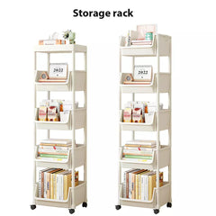 White Storage Trolley Cart On Wheels Kitchen Rolling Organizer Rack Room 5 Tiers - Portable Rolling Organizer Rack for Home