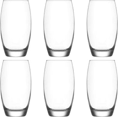 Highball Glass / Tumbler Water Glasses / Juice Drinking Glasses / Tall Drinking Glasses / Set of 6 Glasses / 510 cc Drinkware