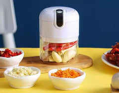 Portable Mini Food Chopper Blender Processor - 250ML - Wireless - USB - 3 Blades
