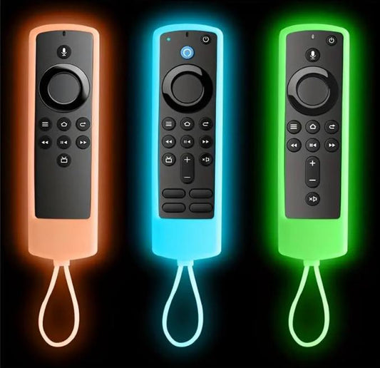 Luminous Purple Glow-in-the-Dark Silicone Case Cover for Alexa Voice Remote Fire TV Stick 4K 3rd/2nd Gen & Fire TV Stick Lite 1st/2nd Gen
