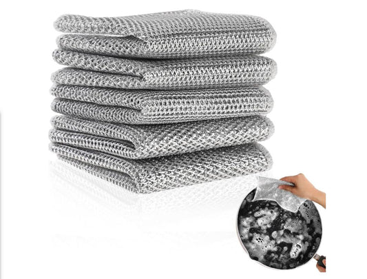 5-Piece Multipurpose Dishwashing Cloths, Miracle Cleaning Rags for Wet & Dry Dish, Non-Scratch Kitchen Cleaning Towels