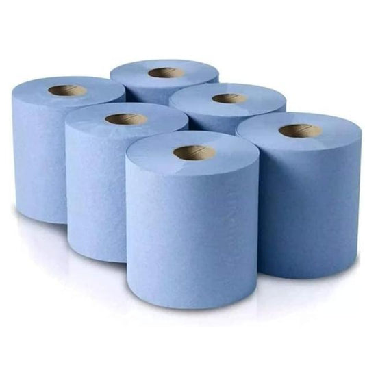 Blue Roll 6 Pack Environment Friendly Paper Towels for Kitchen, Workshop, Restaurants - Cleaning