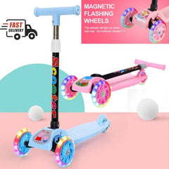 Adjustable Kids scooter 3 wheels kids kick push Flashing Led Light Up For Gift