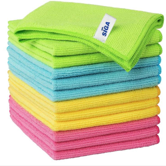 Pack of 12 Microfiber Cleaning Cloths, 32 x 32 cm Size for Home Care