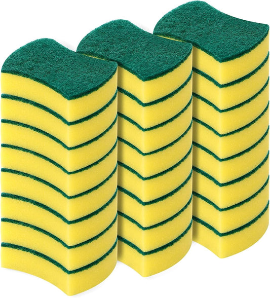 Kitchen Cleaning Sponges,24 Pack Eco Non-Scratch for Dish,Scrub Sponges… Comfortable Household