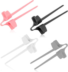 Plastic Finger Chopsticks,4 pcs Lazy Auxiliary Chopsticks to Keep Hands Clean Snack Chopsticks Can be Reused to Play Games for Work and Study at Home and in The Kitchen