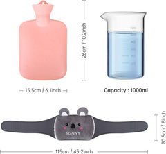 Hot Water Bottle Belt Koala Rubber with Soft Waist Cover for Neck Shoulder Back Legs and Waist Warming Cup Multicolor