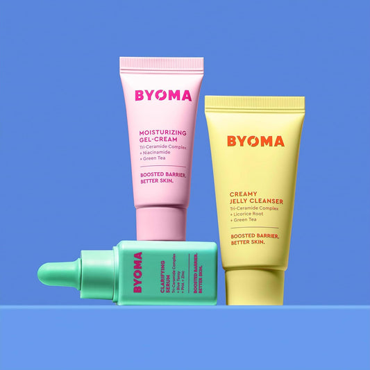 BYOMA Clarifying Starter Kit - Mini Cleanser 30ml, Light Cream 15ml and Clarifying Serum 15ml