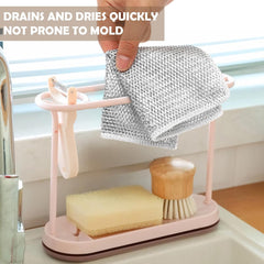 5-Piece Multipurpose Dishwashing Cloths, Miracle Cleaning Rags for Wet & Dry Dish, Non-Scratch Kitchen Cleaning Towels