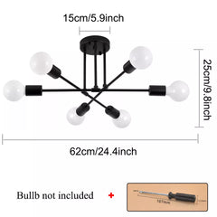 LED Ceiling Light Chandelier vintage pendant lights fitting Bedroom Lamp Sputnik