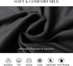 7cm Wide Black Headbands for Women Men, Yedtreg 2pack Fashion Head Bands for Women's Hair, Soft Fabric Stretchy Hair Bands for Makeup, Yoga, Running