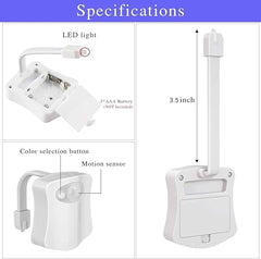 8 Colour Changing RGB Toilet Bowl LED Light - Automatic Glow in Dark/Night time Motion Sensor, All Types of Toilets, Style, Décor, Prevent Accidents, 3 x AAA Powered, Energy [Energy Class A]