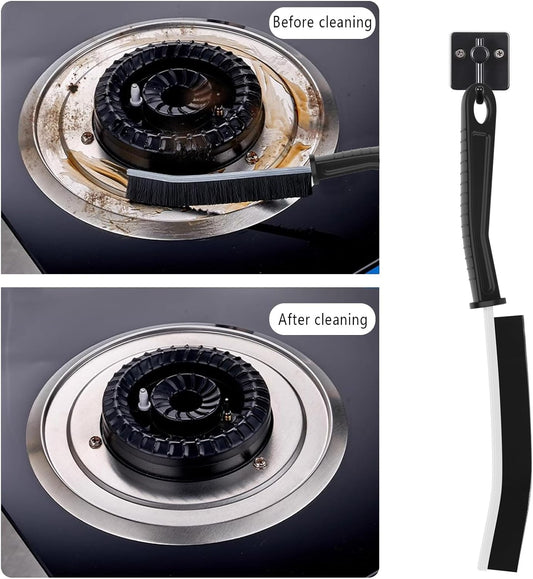 Crevice Cleaning Brush,2 Pcs Bathroom Crevice Gaps Cleaning Brush Groove Crevice Cleaning Tool for Narrow Corners in Home Kitchen Bathroom and Window Hard Bristle Crevice Cleaning Brush UK (2) Comfortable Hand