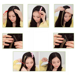 2x Clip In Long Hair Extensions Highlight Streaks Multi Colour Rainbow Festival