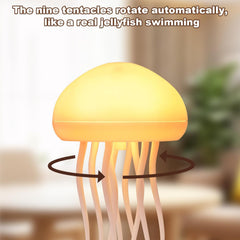 Jellyfish Lamp, Voice Control Jellyfish Lamp with Dancing Legs, RGB Gradient Jellyfish Bedside Lamp, Rechargeable Jellyfish Table Lamp with Touch Sensor, Christmas Gifts (Hanging + Base) [Energy Class A]