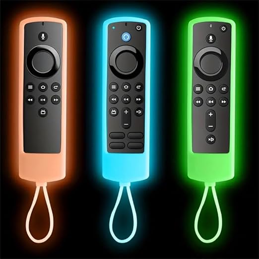 Luminous Purple Glow-in-the-Dark Silicone Case Cover for Alexa Voice Remote Fire TV Stick 4K 3rd/2nd Gen & Fire TV Stick Lite 1st/2nd Gen