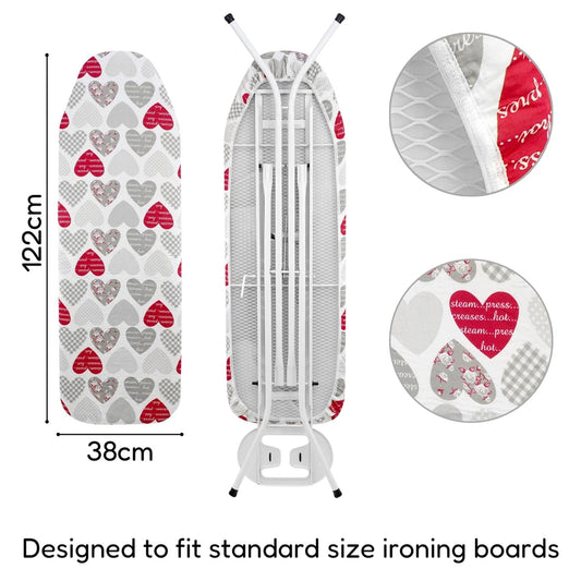 Ironing Board Cover Elasticated Easy Fit Heat Reflective Double Layer 122x38cm