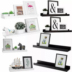 Set of 2 Floating Wall Shelves Picture Ledge Display Rack Book Hanging Shelf 45cm