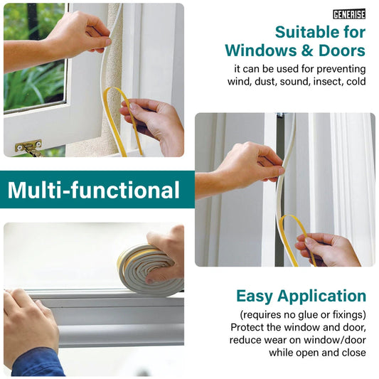 Weather Foam Tape Draught Excluder Seal Strip Insulation Window Door stop UK