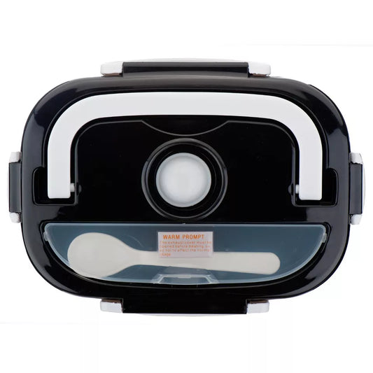 Black Electric Heated Lunch Box Portable Food Warmer Lunch Bento Box 40W 1.5L UK