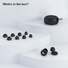 Ear Plugs for Sleep – Super Soft, Reusable Hearing Protection in Flexible Silicone for Noise Reduction & Flights - 8 Ear Tips in XS/S/M/L -Black.Hearing Protection Ear Plugs Noise Cancelling 30dB