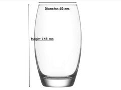 Highball Glass / Tumbler Water Glasses / Juice Drinking Glasses / Tall Drinking Glasses / Set of 6 Glasses / 510 cc Drinkware