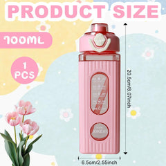 Water Bottle with Straw,700ml Sports Water Bottles with Cute Sticker,Reusable Drinks Bottle,Large Hydrate Drinking Bottle,Leak Proof Sports for School Office Gym Outdoor Girls Boys Men Women