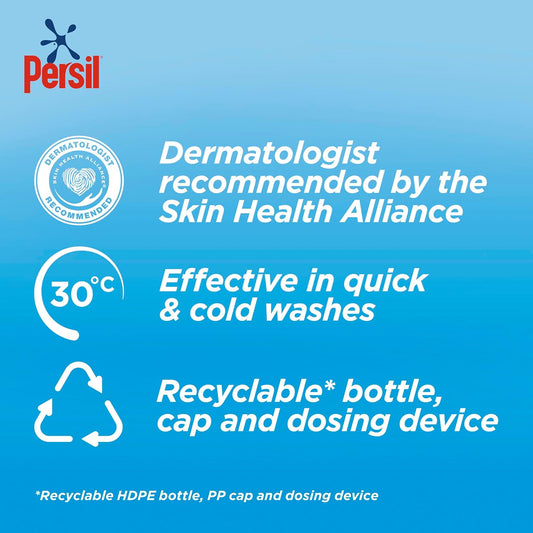 Persil Non Bio Laundry Washing Liquid Detergent outstanding stain removal in quick & cold washes tough on stains, gentle next to sensitive skin 35 washes (945 ml)
