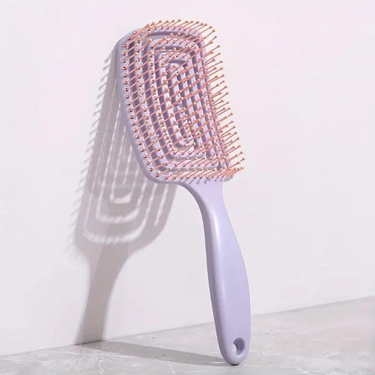 1pc Detangle Hair Brush, Curved Vent Brush and Hair Detangler, Easy Detangling Vented Hair Styling Comb Salon for Long Thick Curly Straight Dry Wet Hair, Styling Hair Brush Haircare