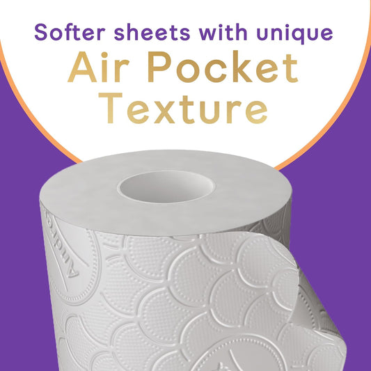 Andrex Ultimate Quilts Toilet Tissue, 24 Rolls, Air Pocket Technology, 2-Ply, Unscented, FSC Certified - Wipes