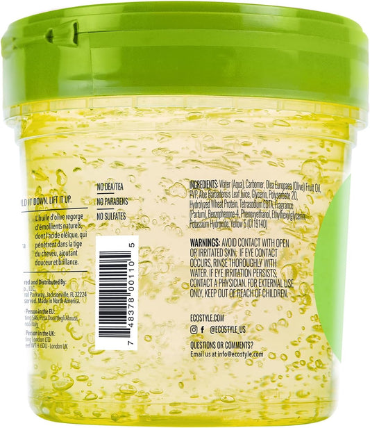 Eco Style Olive Oil Eco Styler Hair Gel, Hydrate and Style, Alcohol-Free, 236 ml (Pack of 1)
