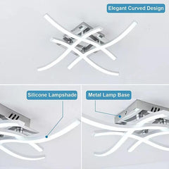 New Dimmable Ceiling Light - Modern Wave Lights for Kitchen, Living Room, and Bedroom